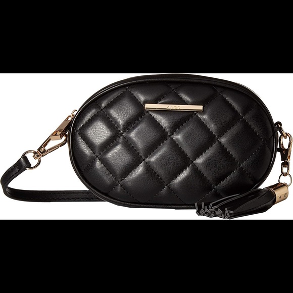 Sold!🎉🎉NEW* Aldo Black and Gold crossbody/fann - Picture 7 of 7